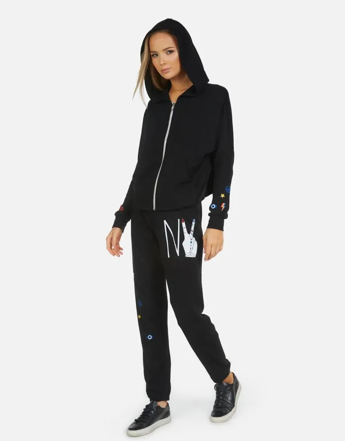 Brynn NY Hand Elements Black Women Lauren Moshi Long Sweatpants