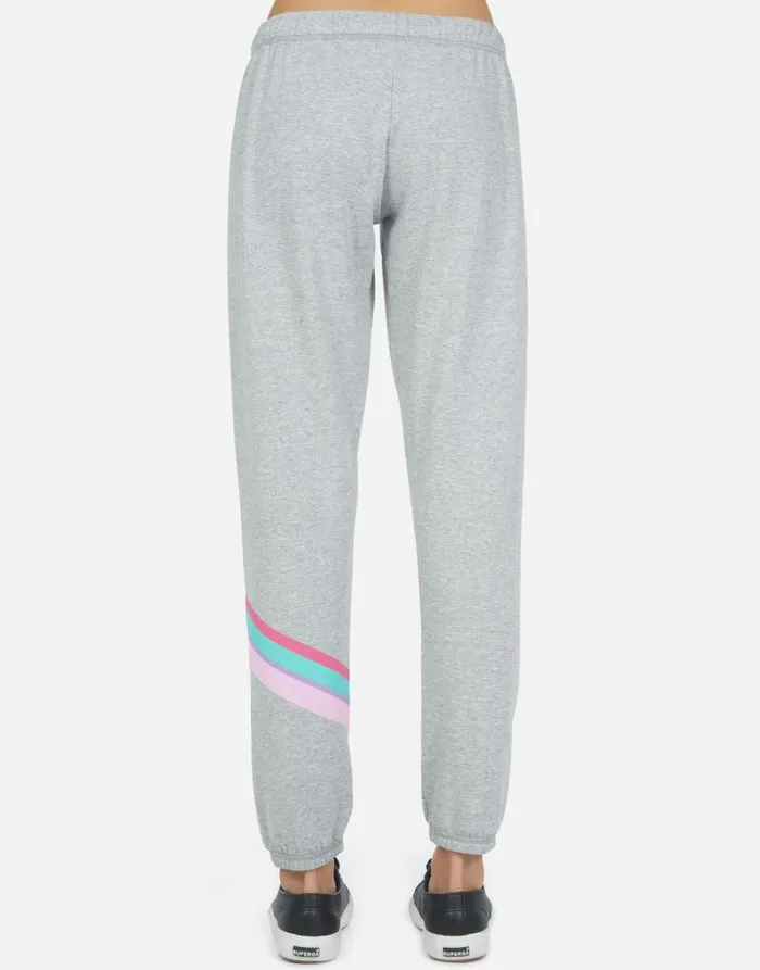 Brynn Rainbow Ray Peace Heather Grey Women Lauren Moshi Long Sweatpants