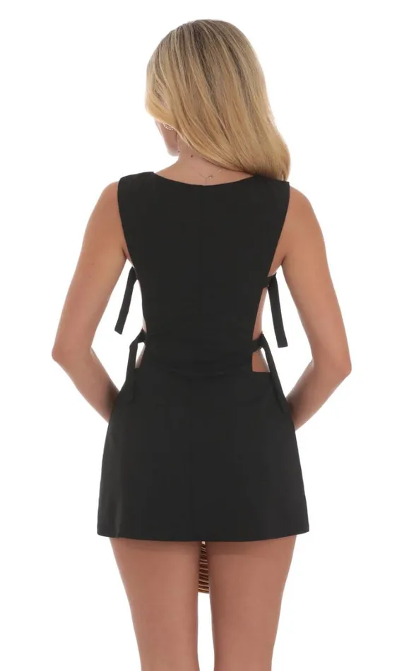 Buckle Cutout Dress Black Women LUCY IN THE SKY Mini Dresses Buckle Cutout Dress Black Women LUCY IN THE SKY Mini Dresses