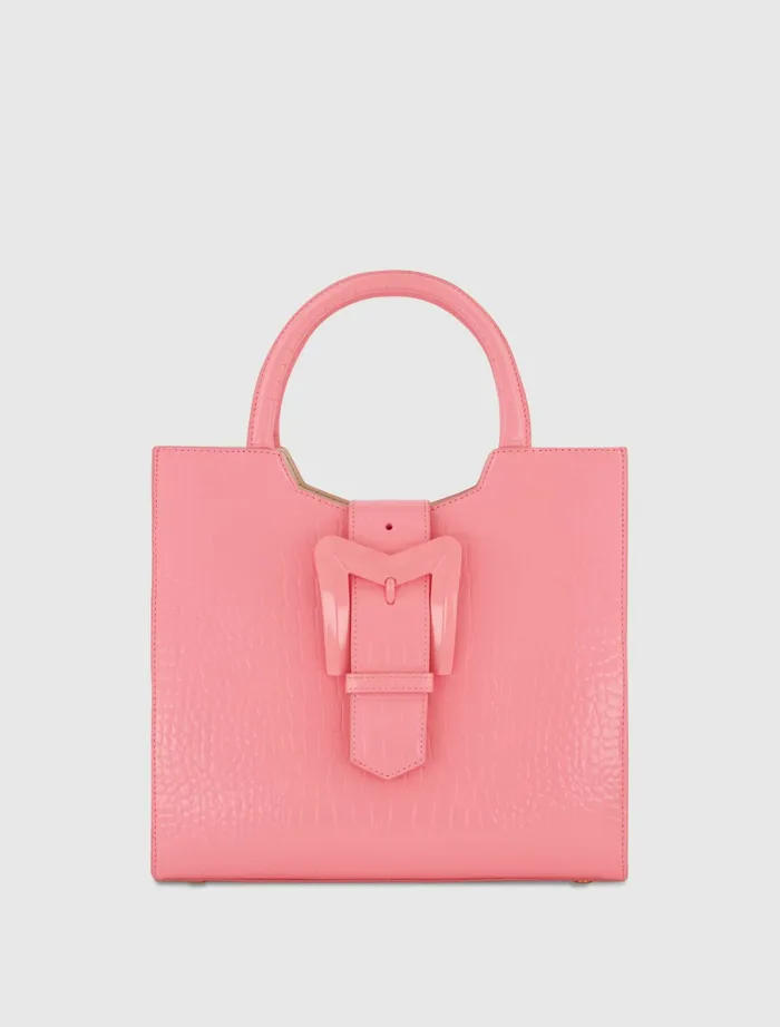 Buckled Medium Croco Hibiscus Leather Tote Bag with Detachable Strap Hibiscus Women Totes Mac Duggal Buckled Medium Croco Hibiscus Leather Tote Bag with Detachable Strap Hibiscus Women Totes Mac Duggal
