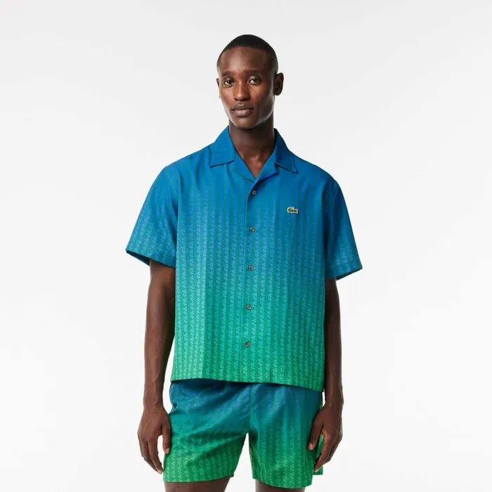 Button Down Shirts Men Lacoste Men039s Ombr Button Down Shirt Blue Green Qiy