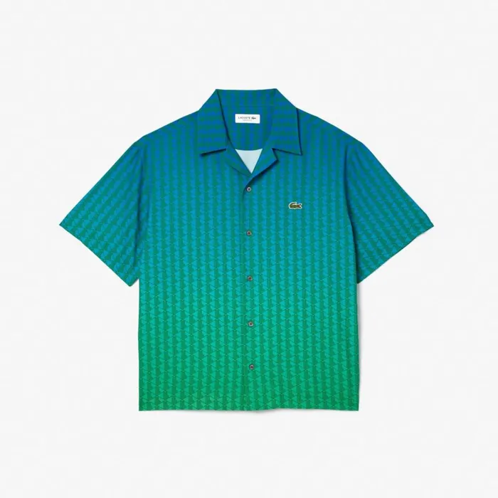 Button Down Shirts Men Lacoste Men039s Ombr Button Down Shirt Blue Green Qiy
