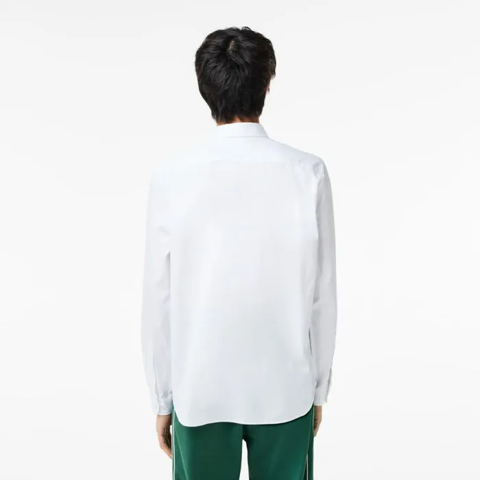 Button Down Shirts Men Lacoste Men039s Regular Fit Premium Cotton Shirt White 001