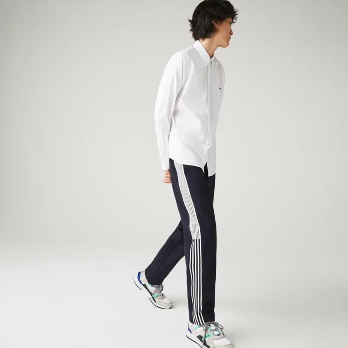 Button Down Shirts Men Lacoste Men039s Regular Fit Premium Cotton Shirt White 001