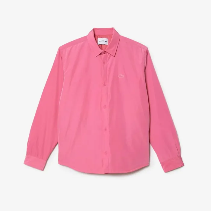 Button Down Shirts Men Lacoste Mens WaterRepellent Shirt Bubblegum Pink 2r3