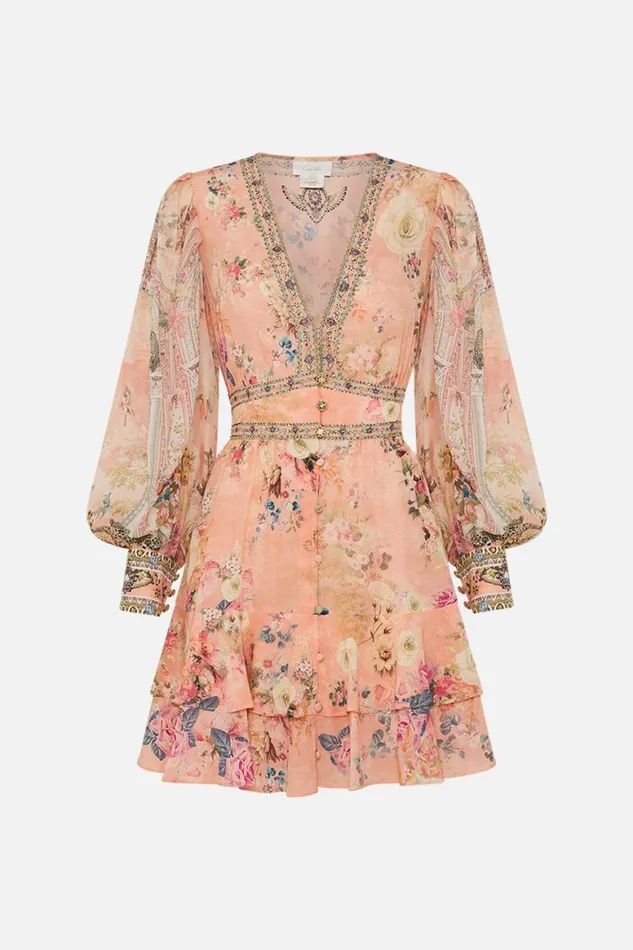BUTTON FRONT FRILL DRESS THE JEWELLERY PALACE The Jewellery Palace Womens Camilla Dresses