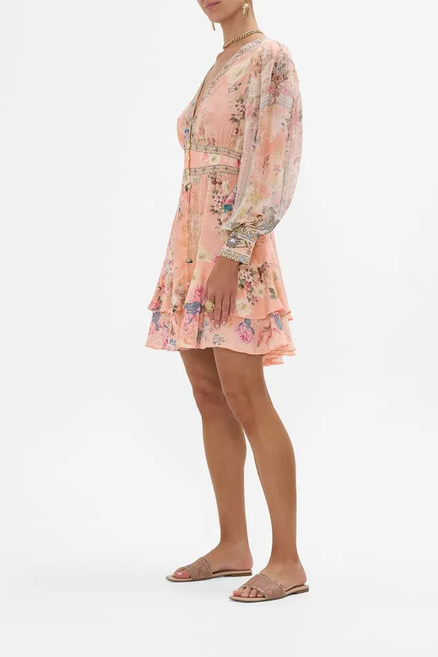 BUTTON FRONT FRILL DRESS THE JEWELLERY PALACE The Jewellery Palace Womens Camilla Dresses