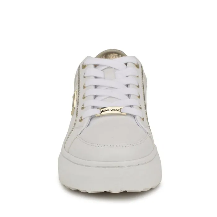 Cafee LaceUp Platform Sneakers Whitegold Women Nine West Sneakers