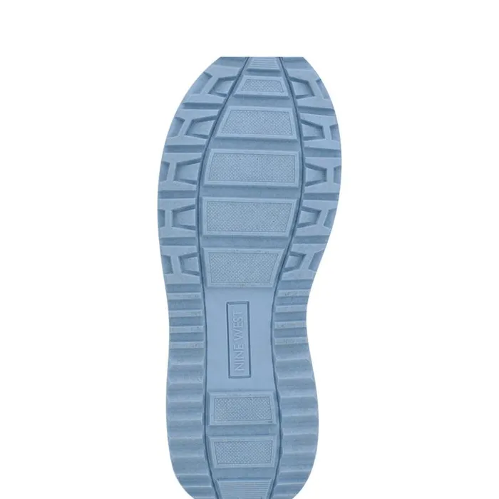 Calpha Laceup Sneakers Whitelight Blue Women Nine West Flats Calpha Laceup Sneakers Whitelight Blue Women Nine West Flats