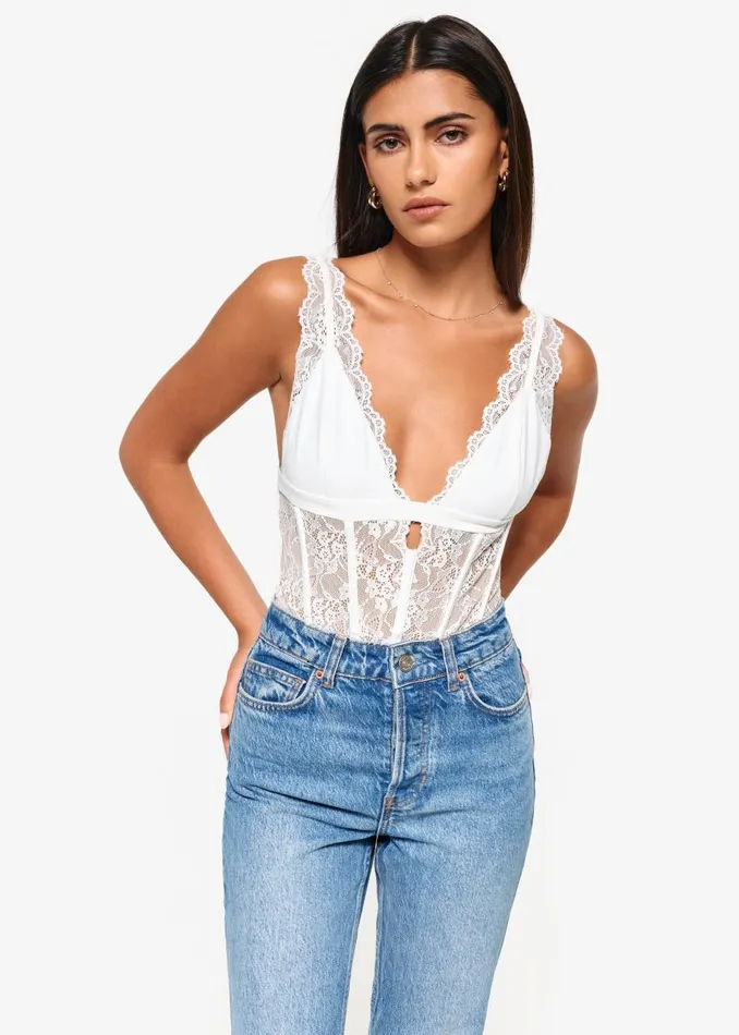 CAMI NYC Bodysuits Women Carlotta Bodysuit White