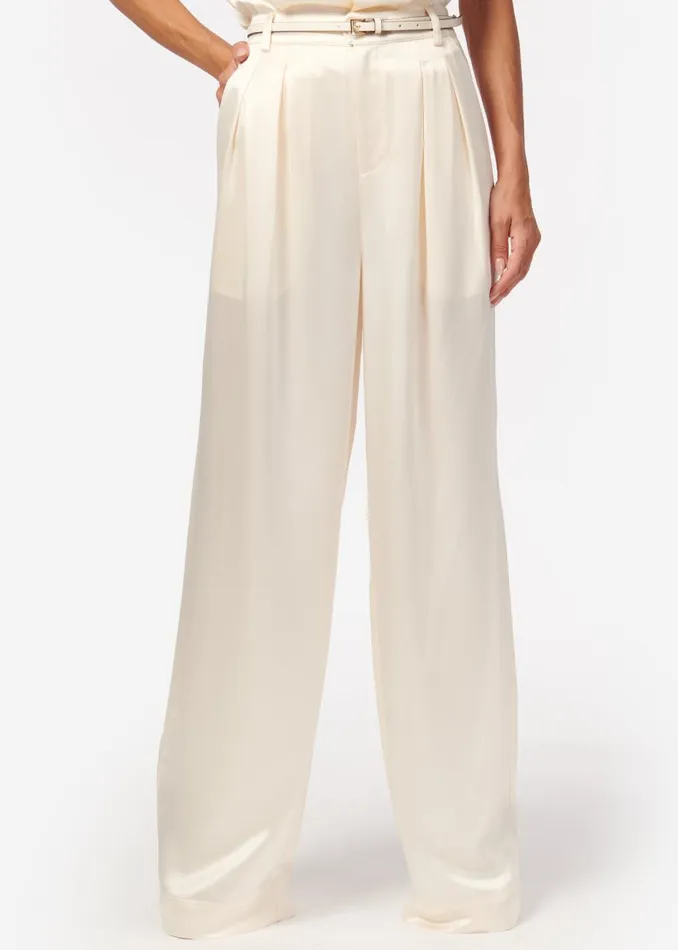 CAMI NYC Bottoms Women Davina Wide Leg Pant Macadamia