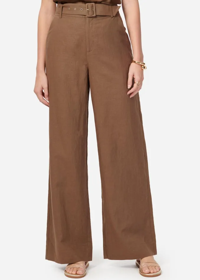 CAMI NYC Bottoms Women Sivan Wide Leg Pant Praline