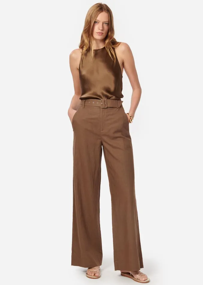 CAMI NYC Bottoms Women Sivan Wide Leg Pant Praline