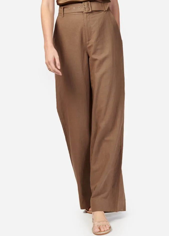 CAMI NYC Bottoms Women Sivan Wide Leg Pant Praline
