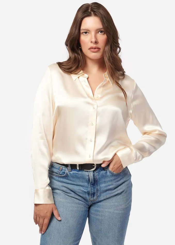 CAMI NYC Tops and Sweaters Women Crosby Blouse Ceramic