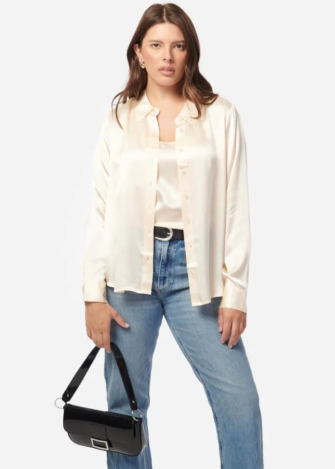 CAMI NYC Tops and Sweaters Women Crosby Blouse Ceramic