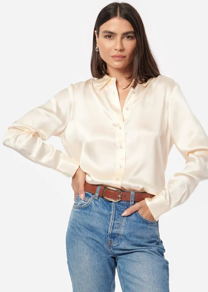 CAMI NYC Tops and Sweaters Women Crosby Blouse Ceramic