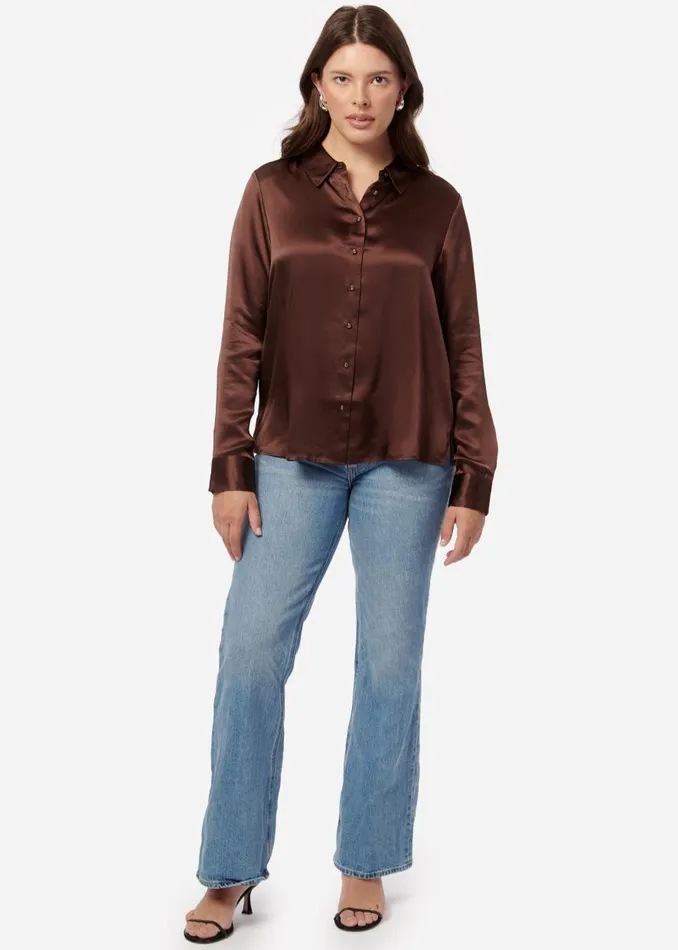 CAMI NYC Tops and Sweaters Women Crosby Blouse Chocolate