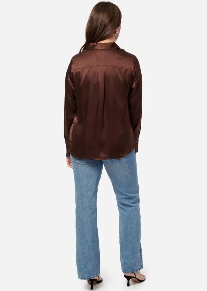 CAMI NYC Tops and Sweaters Women Crosby Blouse Chocolate