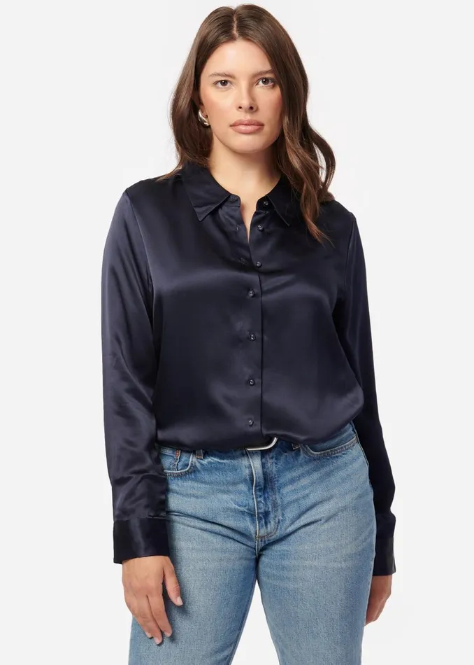CAMI NYC Tops and Sweaters Women Crosby Blouse Navy