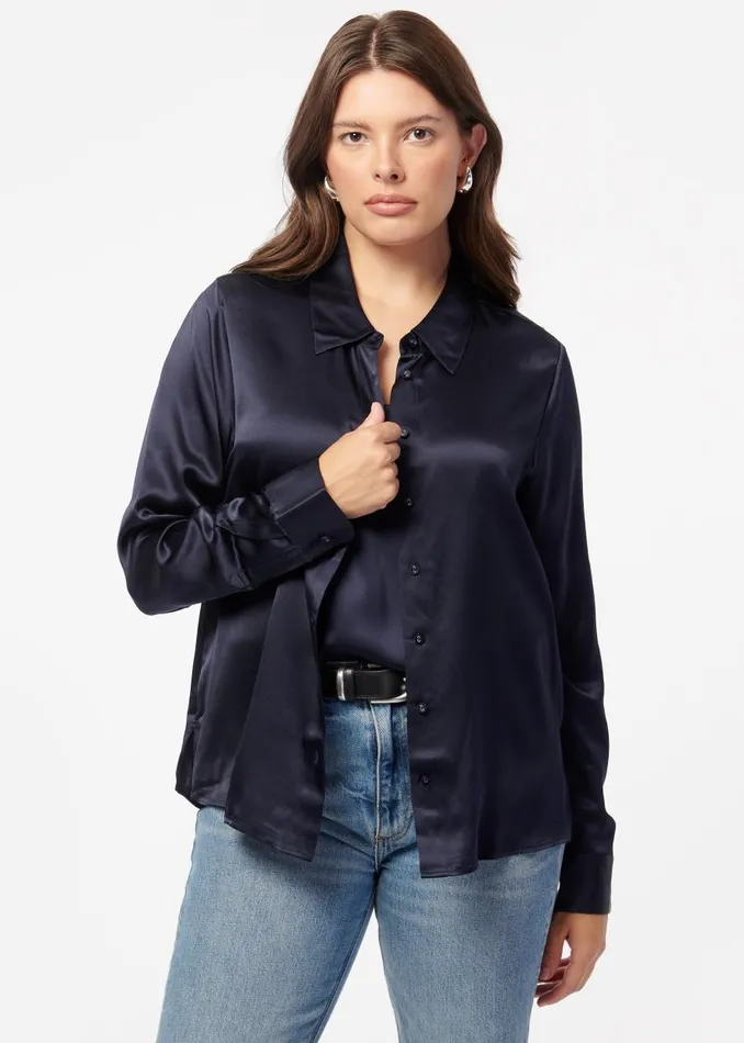 CAMI NYC Tops and Sweaters Women Crosby Blouse Navy