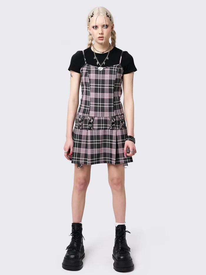 Camila Straps Plaid Mini Dress Women Minga London Dresses Camila Straps Plaid Mini Dress Women Minga London Dresses