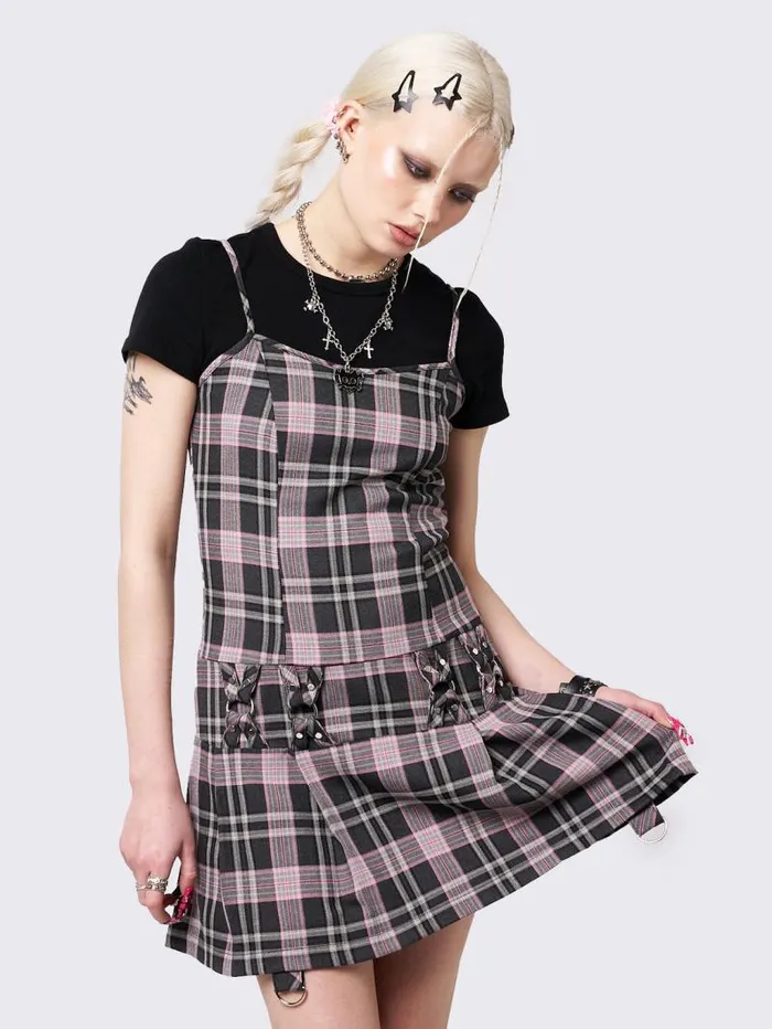 Camila Straps Plaid Mini Dress Women Minga London Dresses Camila Straps Plaid Mini Dress Women Minga London Dresses