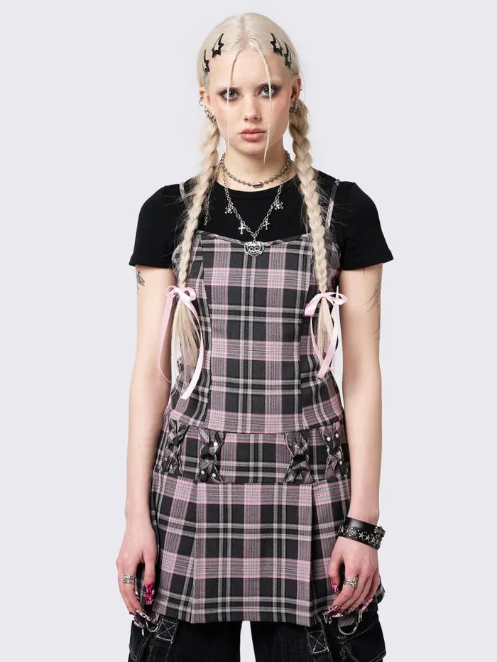 Camila Straps Plaid Mini Dress Women Minga London Dresses Camila Straps Plaid Mini Dress Women Minga London Dresses