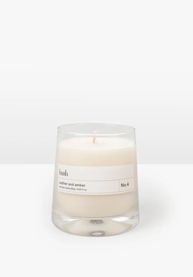 Candles Women Hush Hush Candle 8211 Leather and Amber 8211 250g