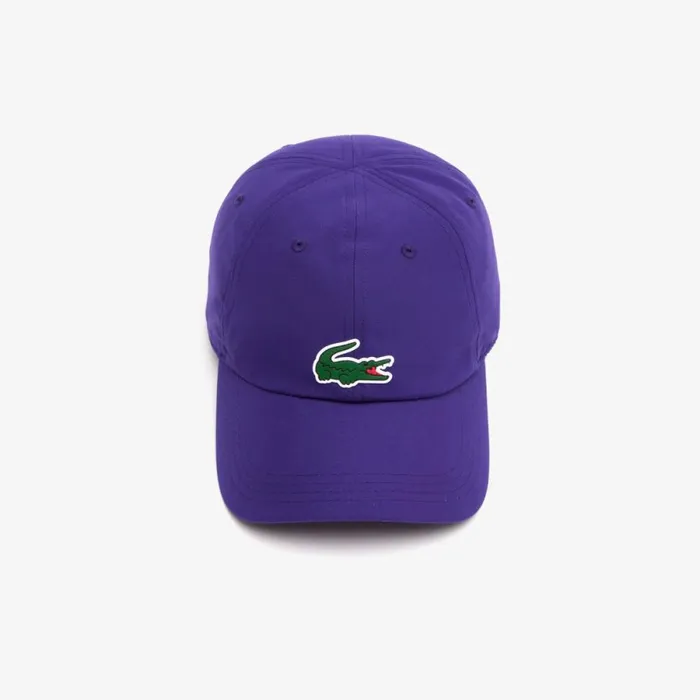 Caps and Hats Men Lacoste Mens SPORT X Novak Djokovic Microfiber Cap Purple W1g