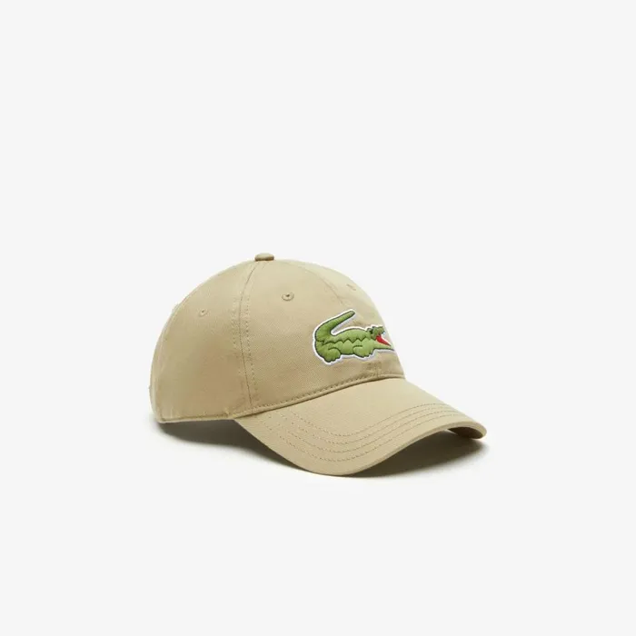 Caps and Hats MenWomen Lacoste Unisex Adjustable Organic Cotton Twill Cap Beige Cb8