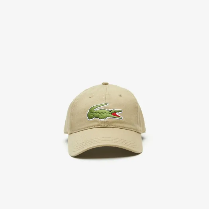 Caps and Hats MenWomen Lacoste Unisex Adjustable Organic Cotton Twill Cap Beige Cb8