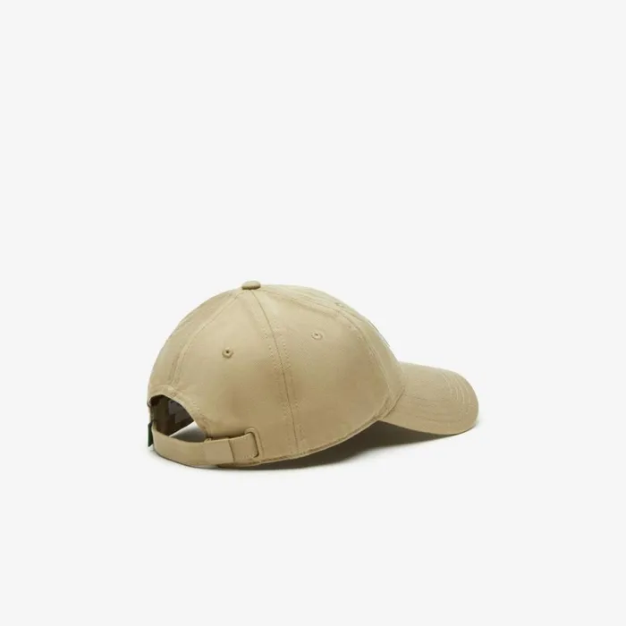 Caps and Hats MenWomen Lacoste Unisex Adjustable Organic Cotton Twill Cap Beige Cb8