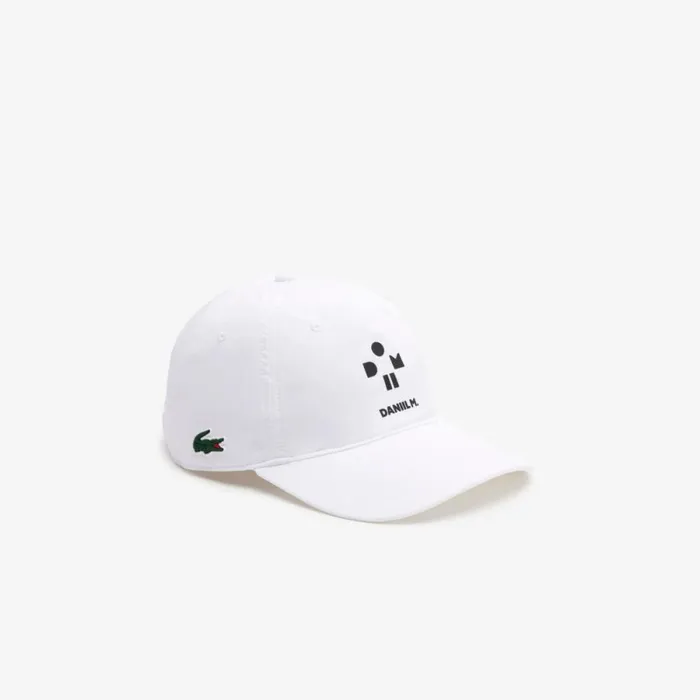 Caps and Hats MenWomen Lacoste Unisex Lacoste Tennis X Daniil Medvedev Cap White 800