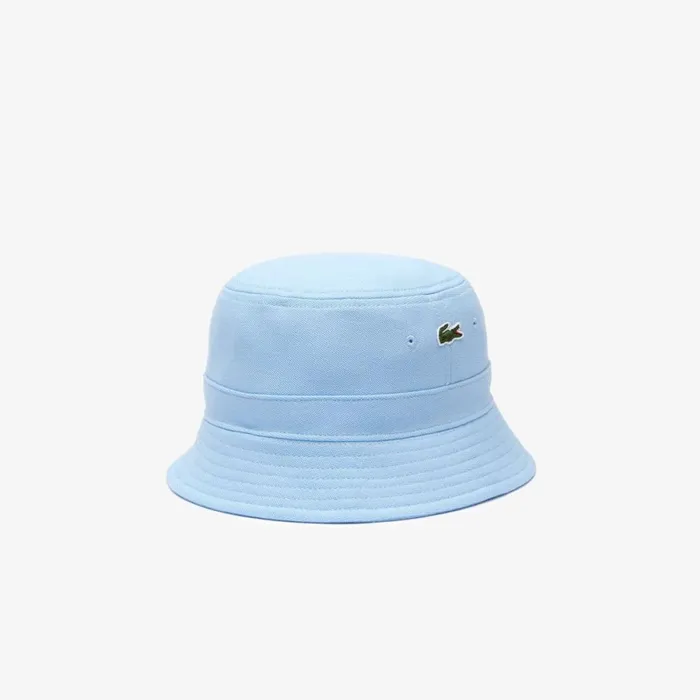 Caps and Hats MenWomen Lacoste Unisex Organic Cotton Bucket Hat Pastel Blue Hbp