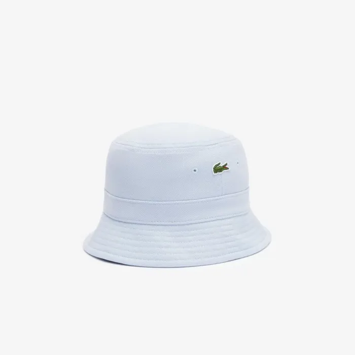 Caps and Hats MenWomen Lacoste Unisex Organic Cotton Bucket Hat Phoenix Blue J2g