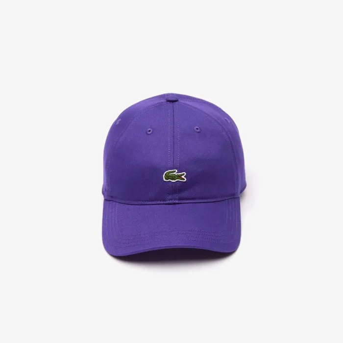 Caps and Hats MenWomen Lacoste Unisex Organic Cotton Twill Cap Acai Purple Sni
