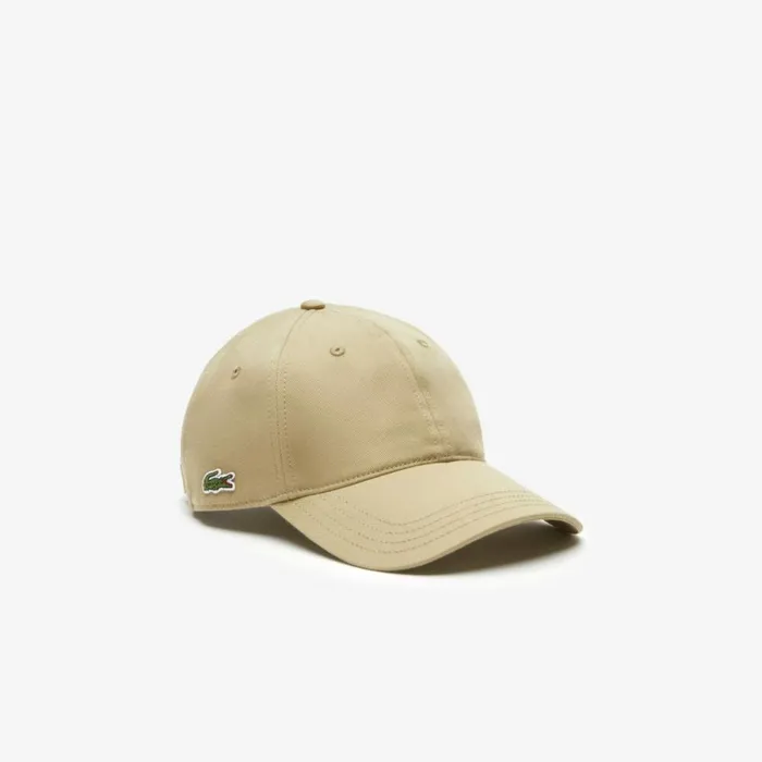 Caps and Hats MenWomen Lacoste Unisex Organic Cotton Twill Cap Beige Cb8