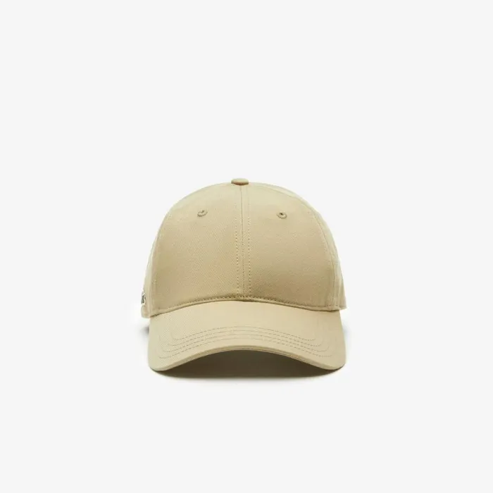Caps and Hats MenWomen Lacoste Unisex Organic Cotton Twill Cap Beige Cb8