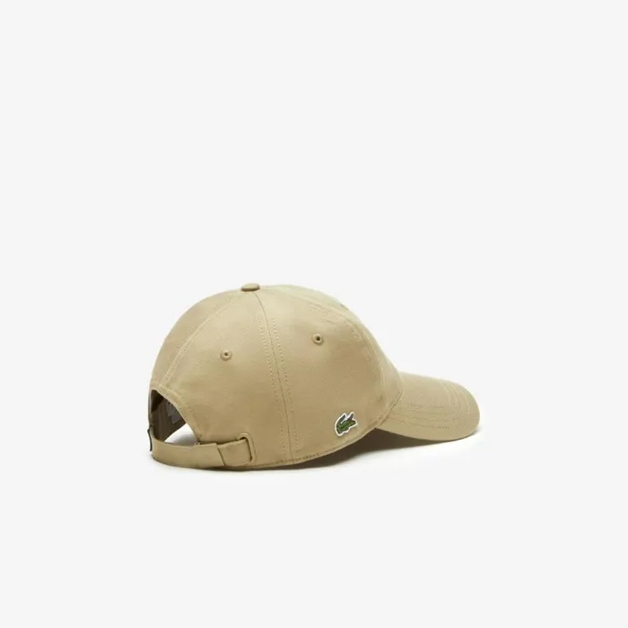 Caps and Hats MenWomen Lacoste Unisex Organic Cotton Twill Cap Beige Cb8