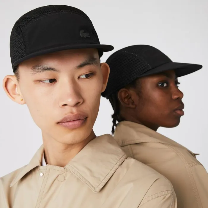 Caps and Hats MenWomen Lacoste Unisex Silicone Crocodile Cap Black 031