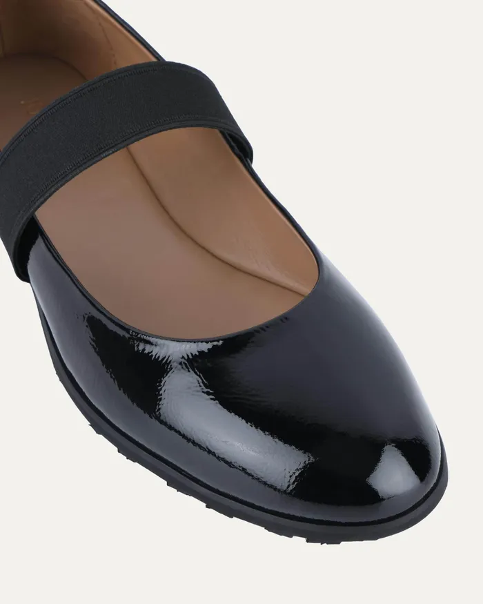 CASUAL Women Hope casual flats black crinkle patent jomercer CASUAL Women Hope casual flats black crinkle patent jomercer