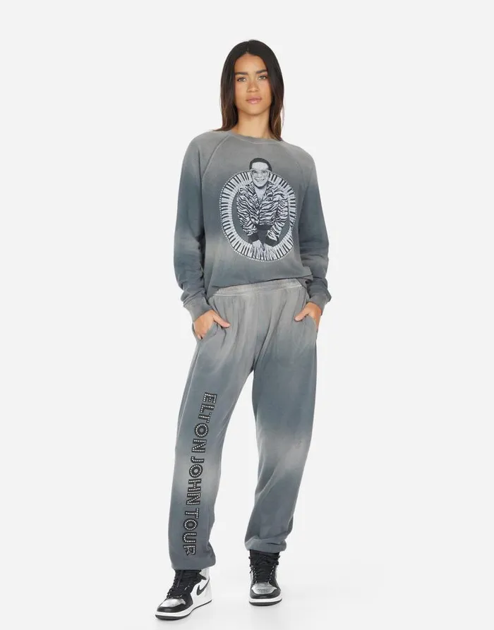 Chantria Elton John Piano Faded Graphite Women Lauren Moshi Long Sweatpants