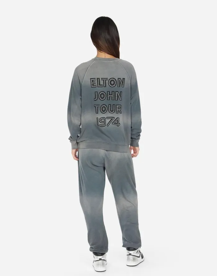 Chantria Elton John Piano Faded Graphite Women Lauren Moshi Long Sweatpants