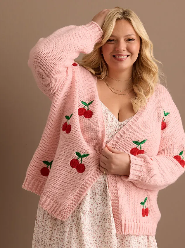 Charley Cherry Cardigan Pink Women Altar039d State Sweaters Cardigans