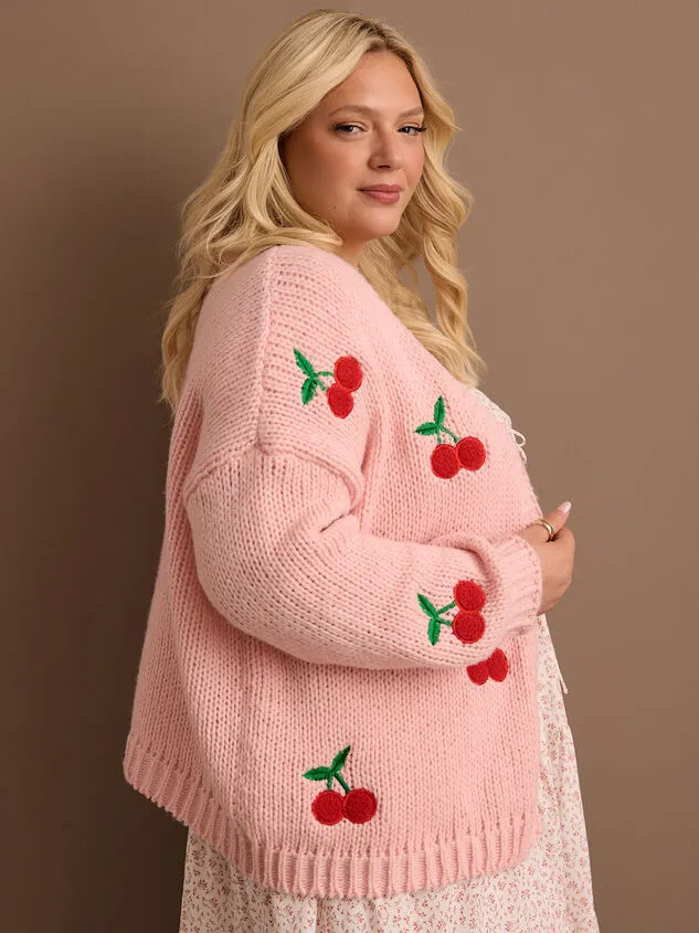 Charley Cherry Cardigan Pink Women Altar039d State Sweaters Cardigans