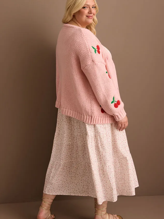 Charley Cherry Cardigan Pink Women Altar039d State Sweaters Cardigans