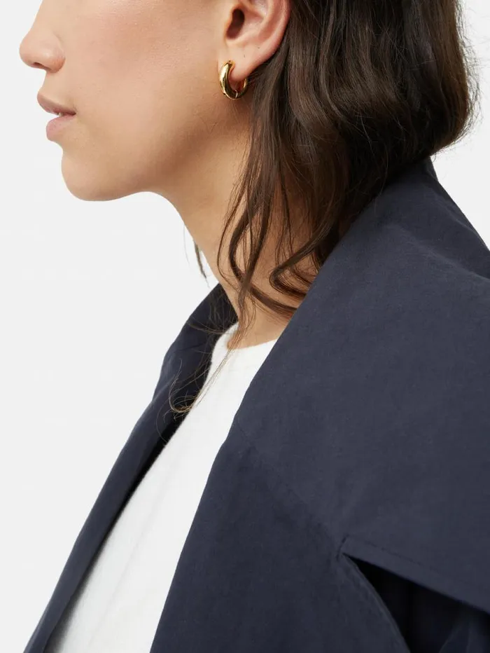 Chubby Hoop Earrings Gold Women Jigsaw Jewellery