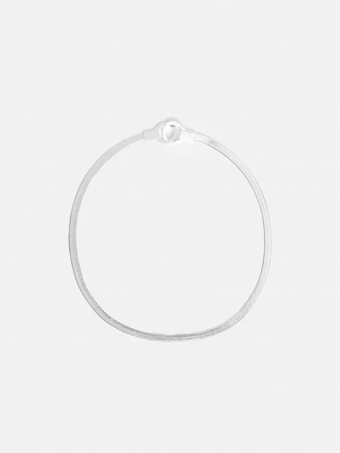 Chunky Snake Chain Necklace Silver Women Jigsaw Party