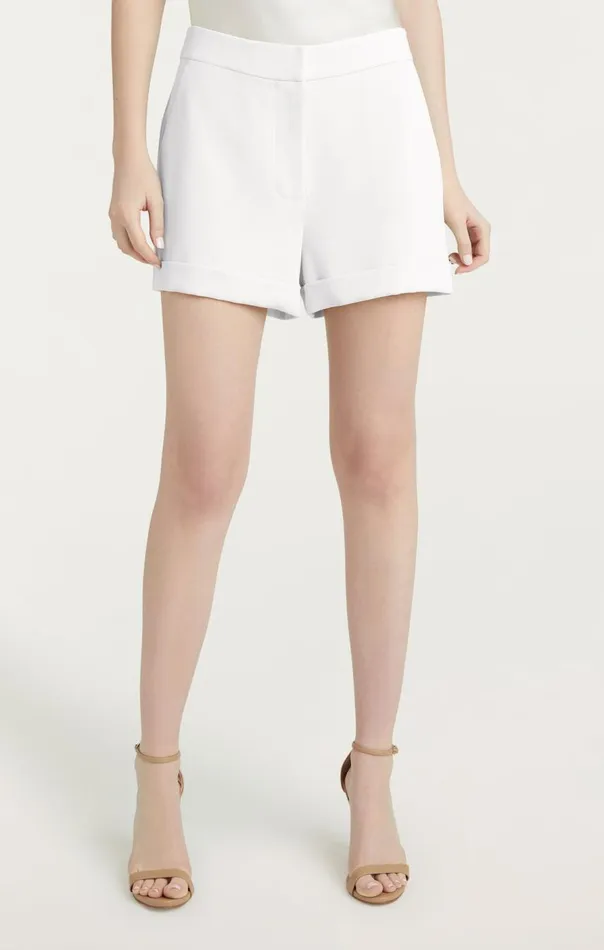 Cinq Sept Crepe Elaine Short Ivory Women Shorts